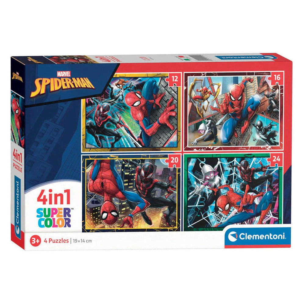 Clementoni puzzels marvel spiderman, 4in1