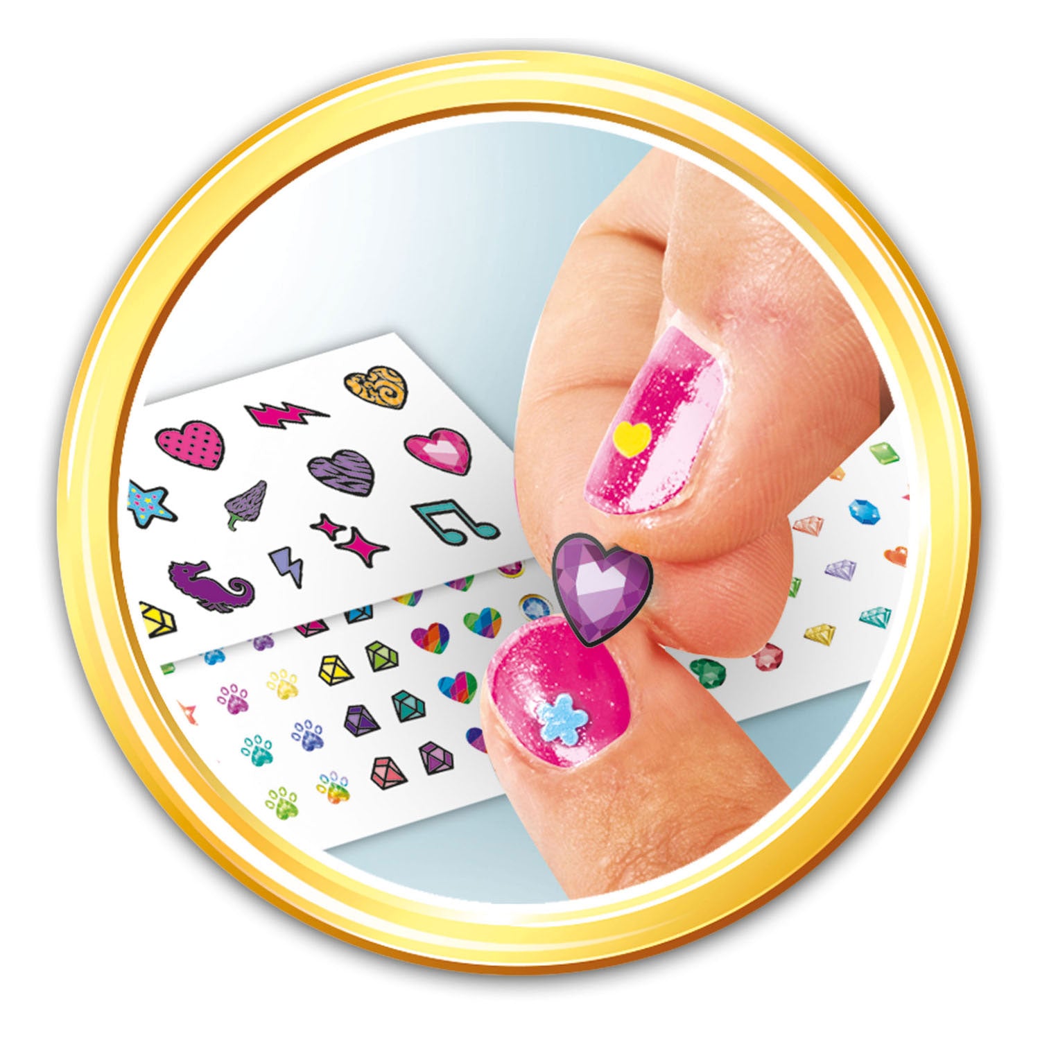 Clementoni crazy chic - nagelstudio voor kinderen - kinder nagellak met stickers, glitters en nageldroger - vanaf 6 jaar