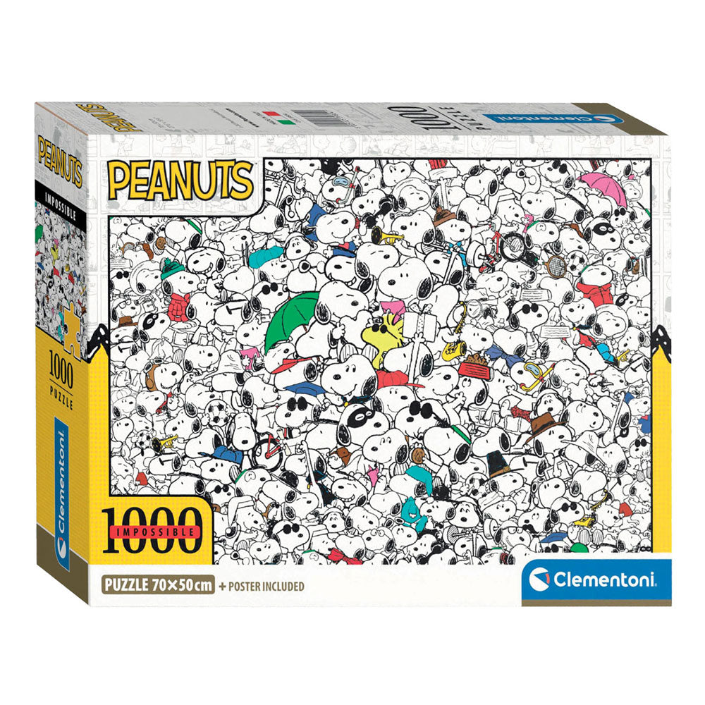 Clementoni legpuzzel impossible peanuts snoopy, 1000st.