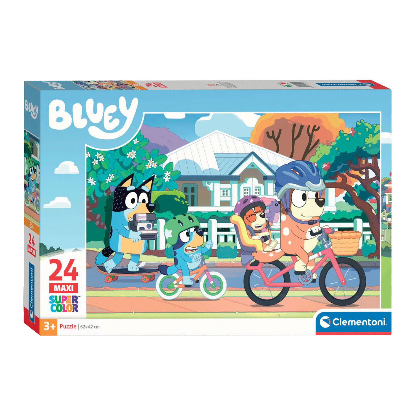Clementoni Legpuzzel Super Color - Bluey Fietsen, 24st.