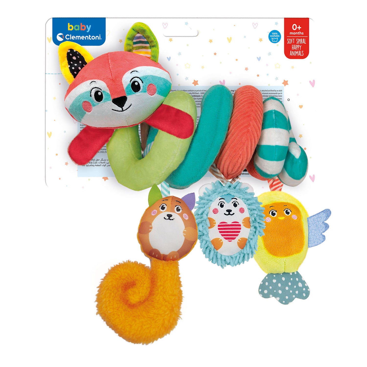 Clementoni babystoffen kinderwagenspiraal wasbier