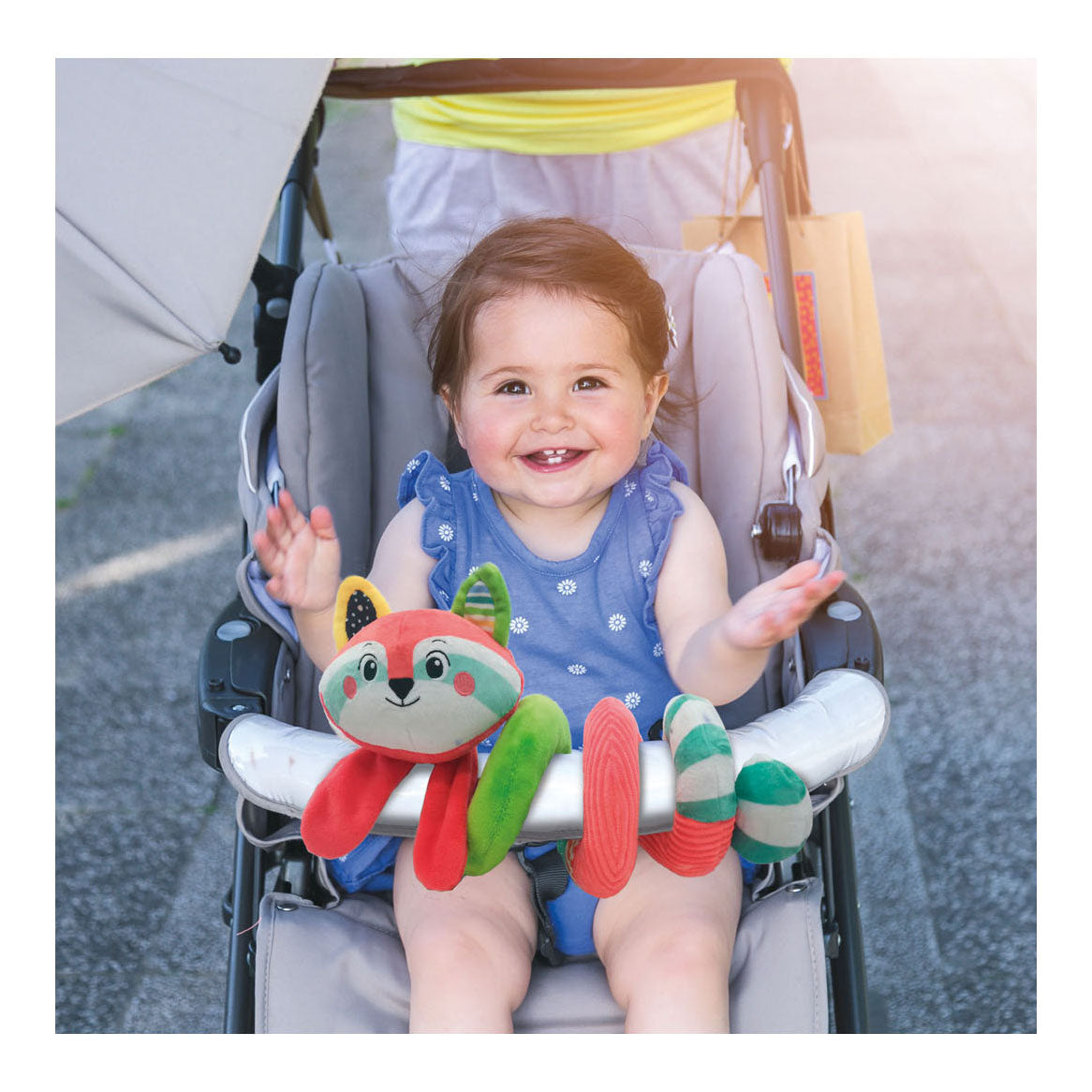 Clementoni babystoffen kinderwagenspiraal wasbier