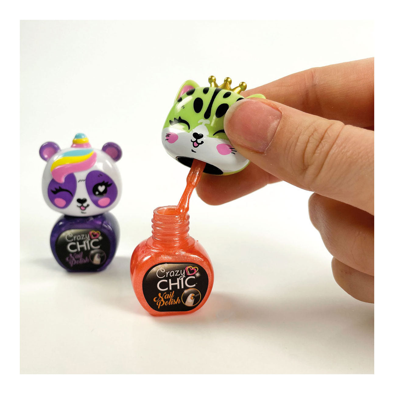 Clementoni gekke chique nagellak oranje paars, 2st.