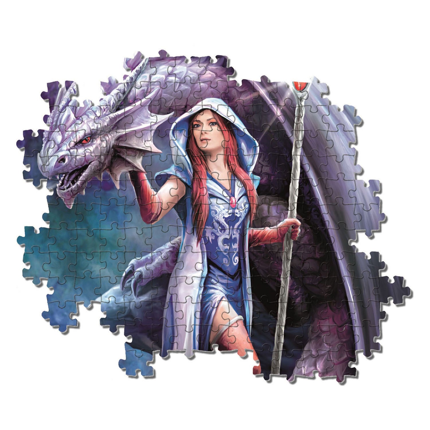 Clementoni legpuzzel Anne Stokes Dragon Mage, 1000st.