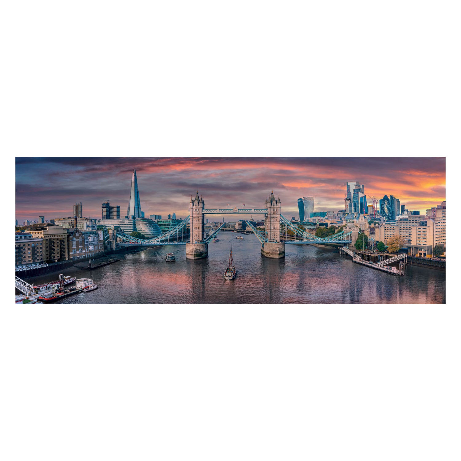 Clementoni legpuzzel panorama over de rivier de Theems, 1000st.
