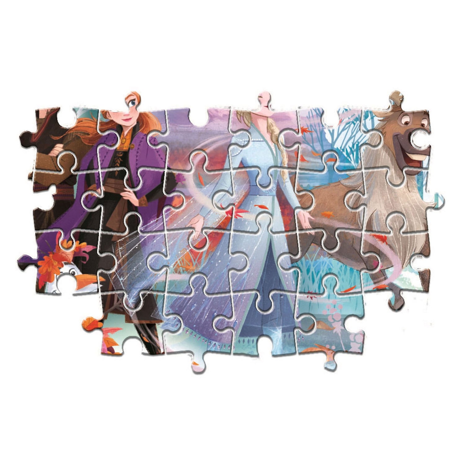 Clementoni legpuzzel super kleur maxi frozen ii, 24st.