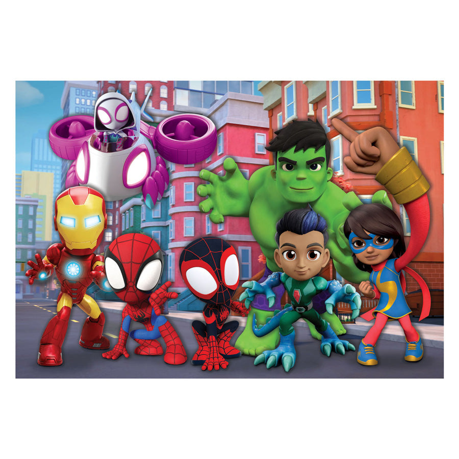 Clementoni legpuzzel super kleur maxi spidey, 24st.