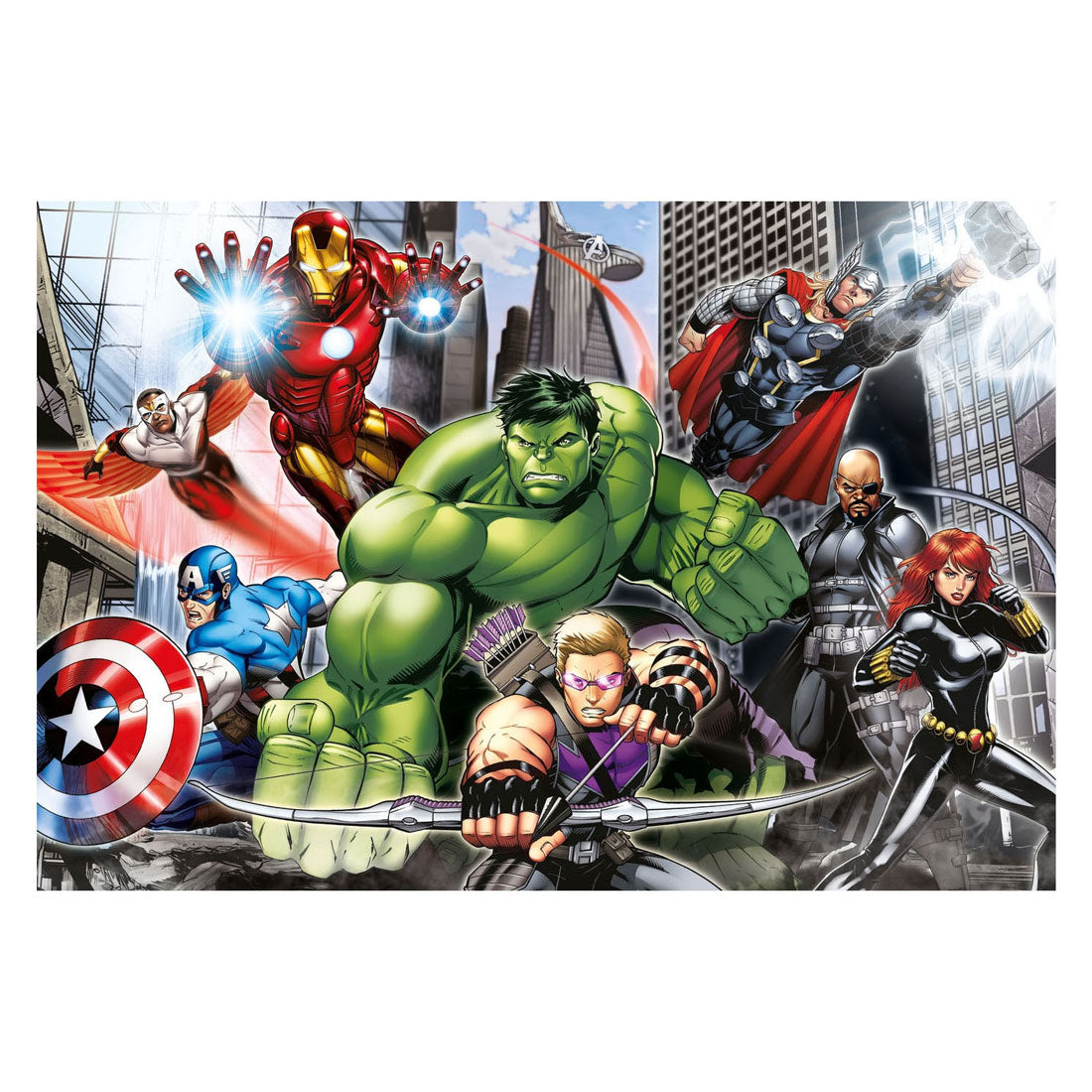 Clementoni legpuzzel super kleur maxi the avengers, 104st.
