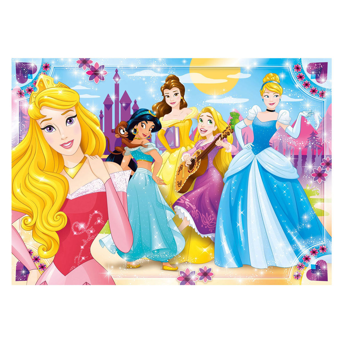 Clementoni legpuzzel super kleur maxi disney prinses, 104st.