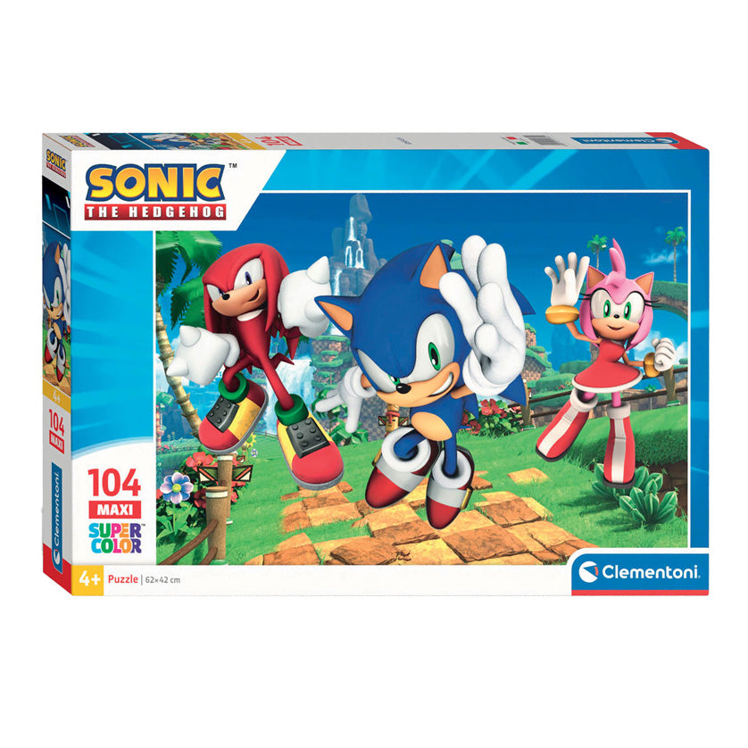 Clementoni legpuzzel super kleur maxi sonic, 104st.