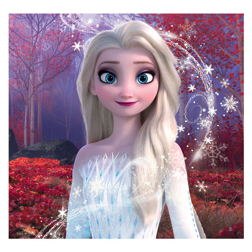 Disney clementoni legpuzzel super color vierkant frozen, 3x48st.