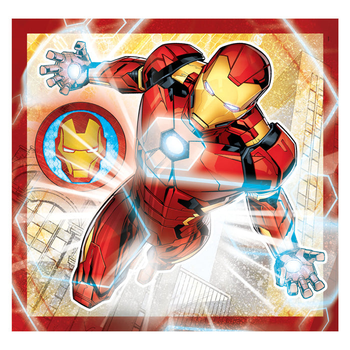 Clementoni legpuzzel super color vierkant marvel avengers, 3x48st.