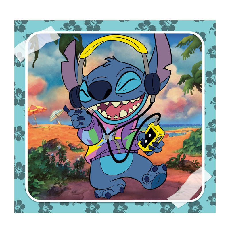 Clementoni legpuzzel super color vierkant disney stitch, 3x48st.