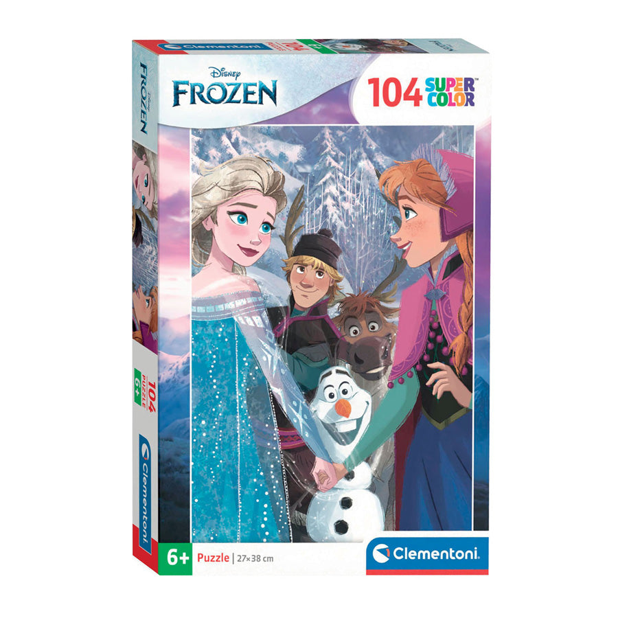 Clementoni legpuzzel super kleur disney frozen, 104st.