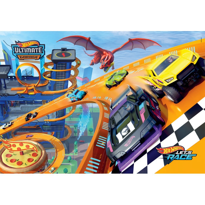 Clementoni legpuzzel superkleur hot wheels, 104st.