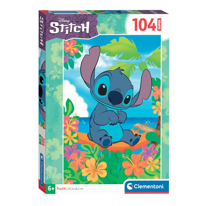 Clementoni legpuzzel super kleur disney stitch ii, 104st.