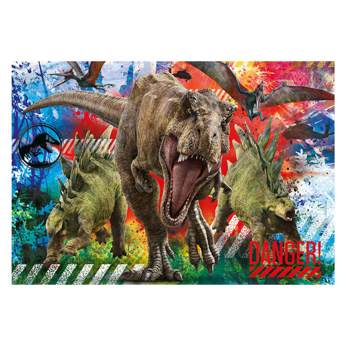Clementoni legpuzzel super color jurassic world, 180st.