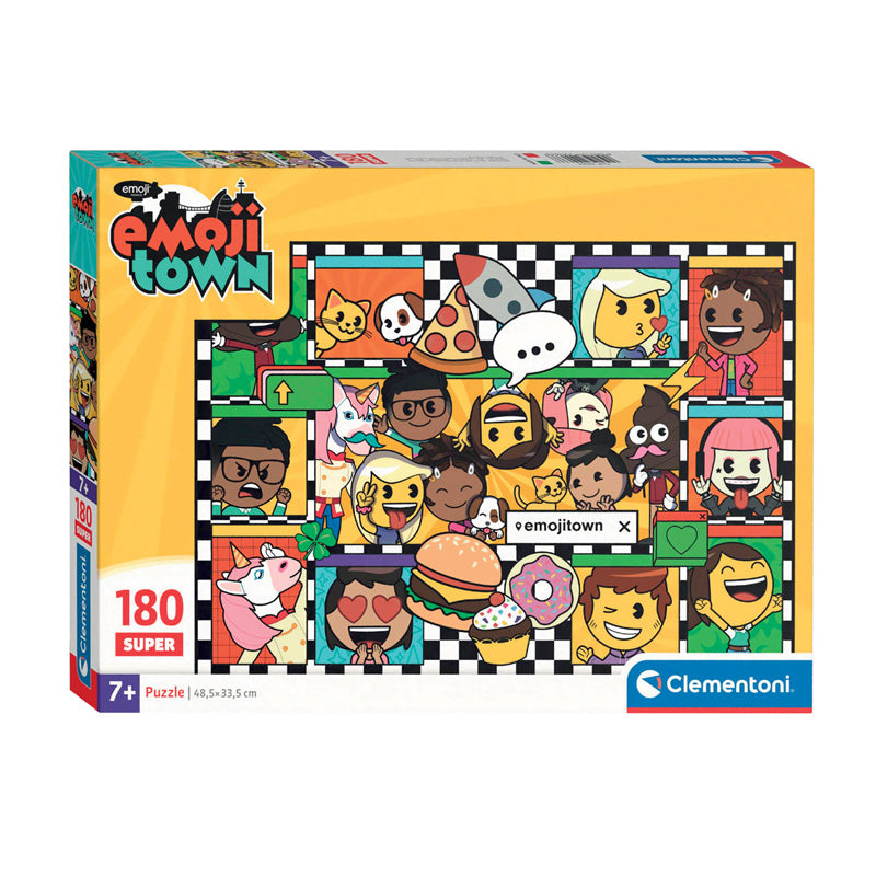 Clementoni legpuzzel super color emoji stad, 180st.