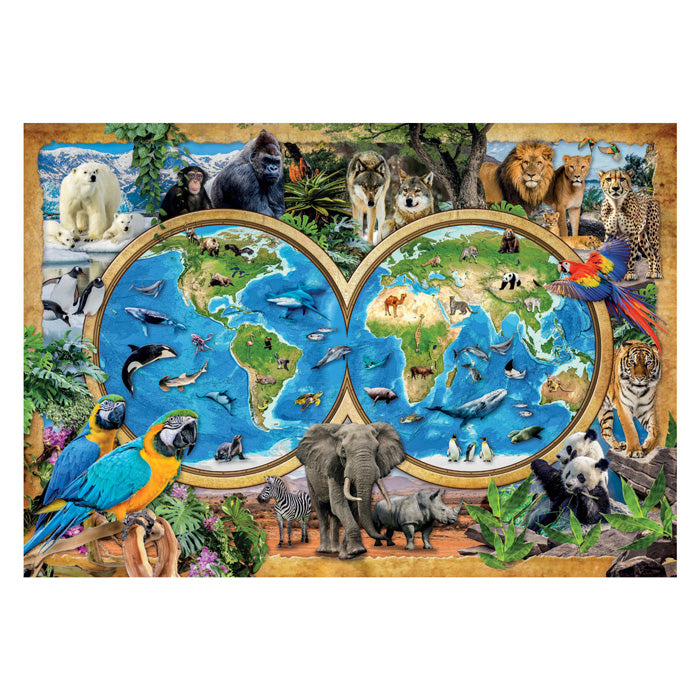 Clementoni legpuzzel super color de wondere dierenwereld, 300st.