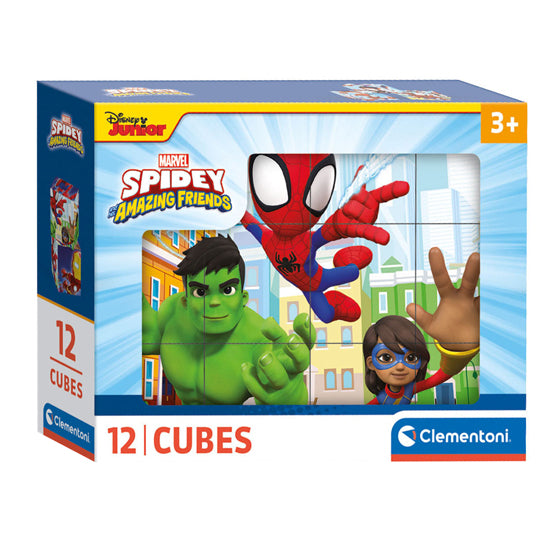Clementoni blokpuzzel spidey en zijn geweldige vrienden, 12st.