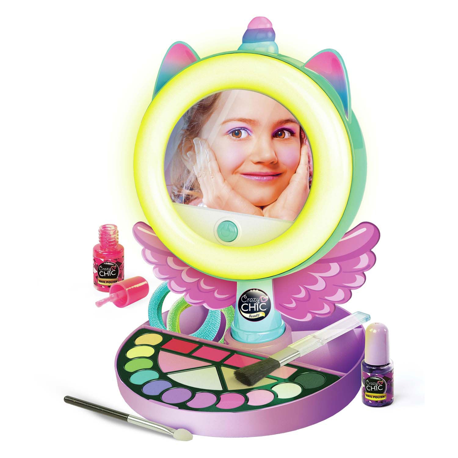 Clementoni gekke chic - eenhoorn spiegel met led ringlicht