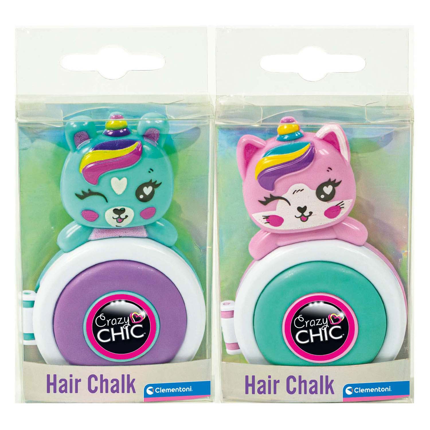 Clementoni crazy chic lovely haarkrijt eenhoorn paars blauw