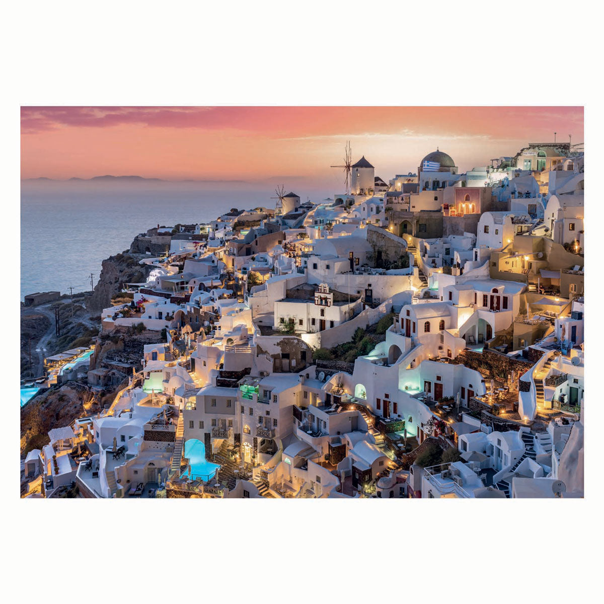 Clementoni legpuzzel tinten van santorini, 1000st.