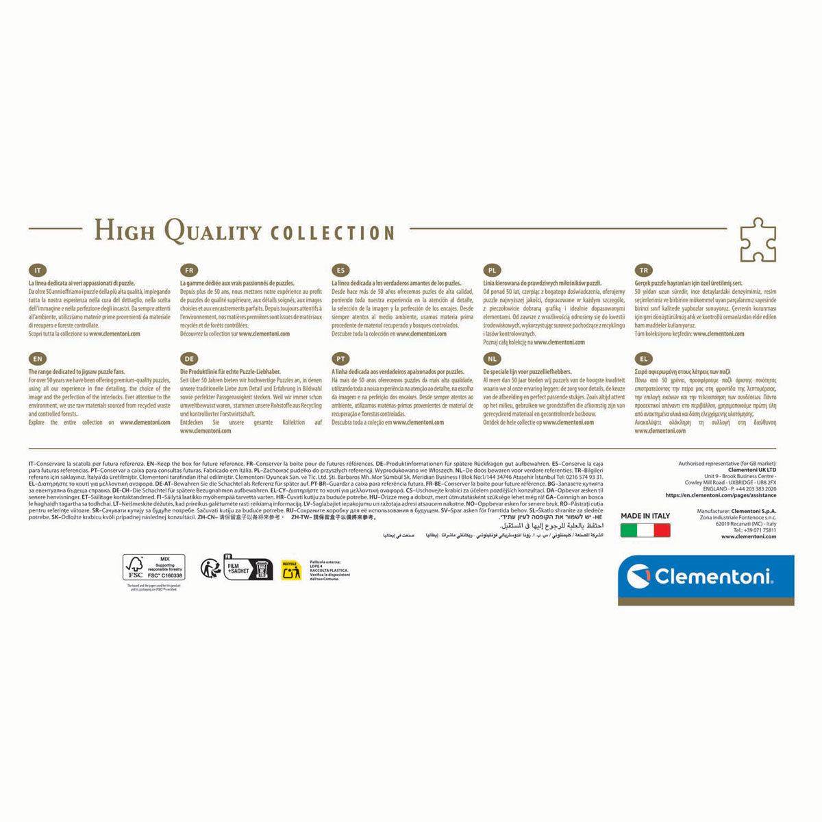 Clementoni panoramapuzzel slot neuschwanstein, 1000st.