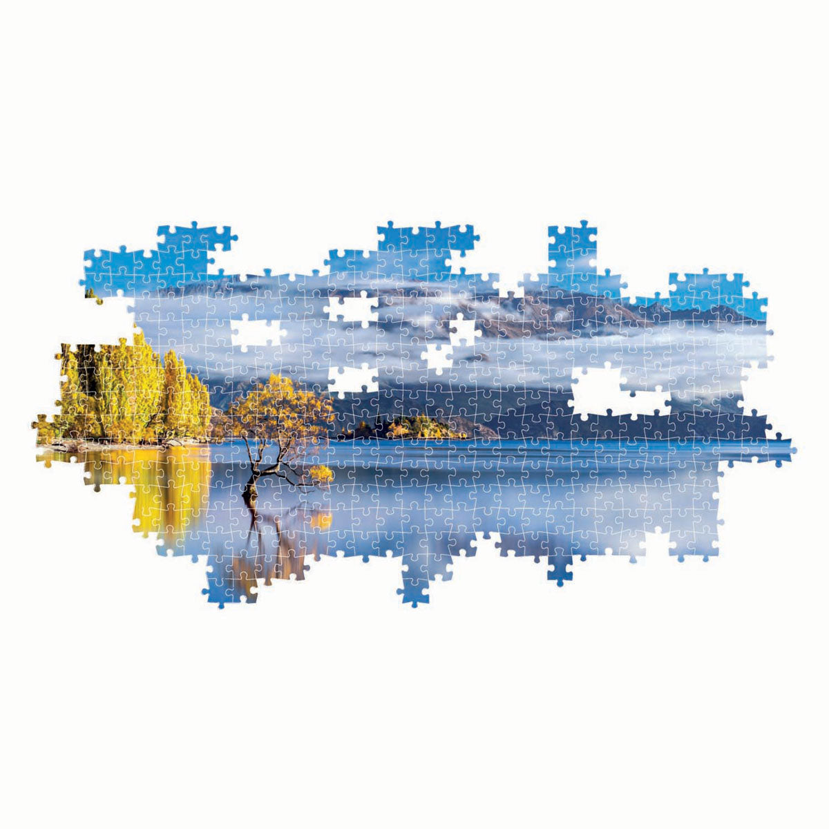 Clementoni panoramapuzzel wanaka's gouden weerspiegelingen, 1000st.