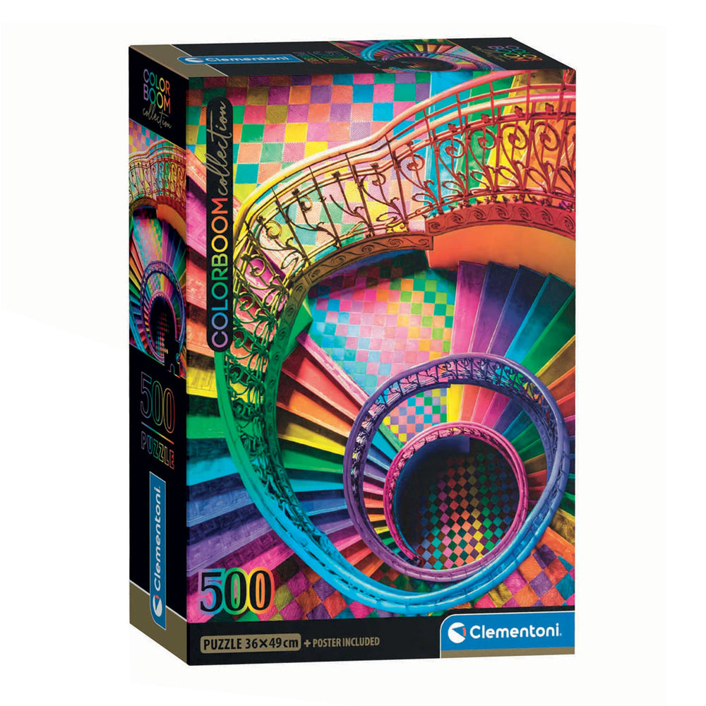 Clementoni legpuzzel compact colorboom trap, 500st.