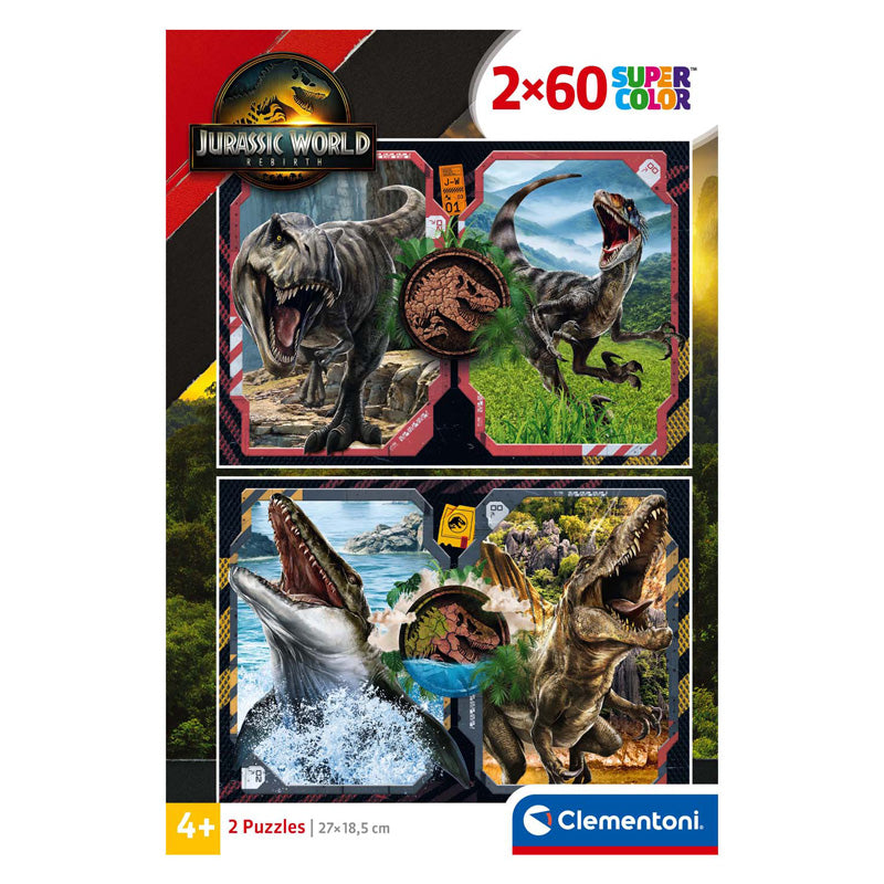 Clementoni puzzel jurassic world, 2x60st.