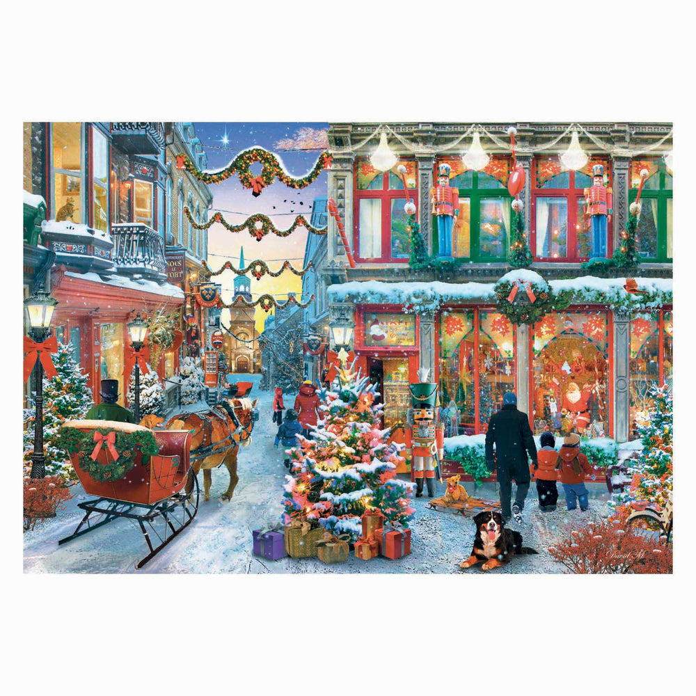 Clementoni legpuzzel kerst puzzel 500 stukjes besneeuwd dorp poster.