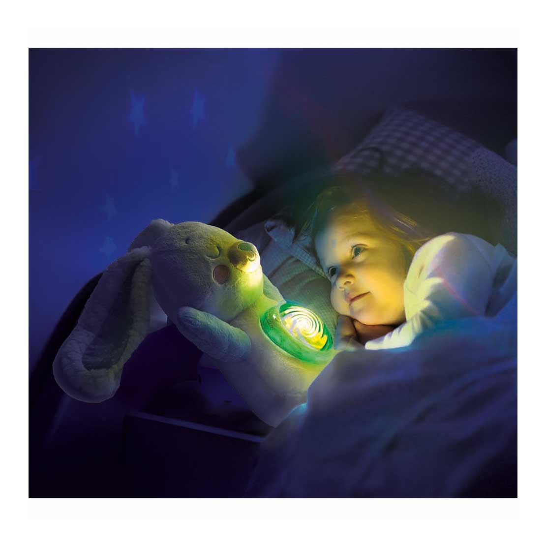 Clementoni baby konijn knuffel interactief noorderlicht