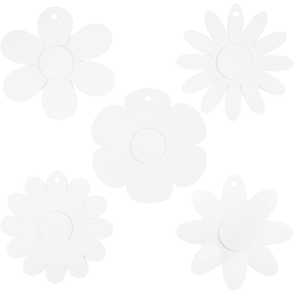 Creatief bedrijf bloemen wit, 5x 3st.