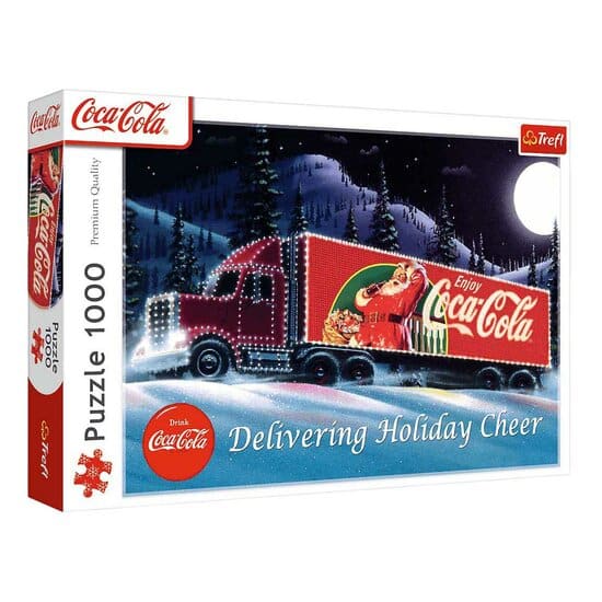 Intro trefl puzzel 1000 stukjes - kerst truck coca-cola