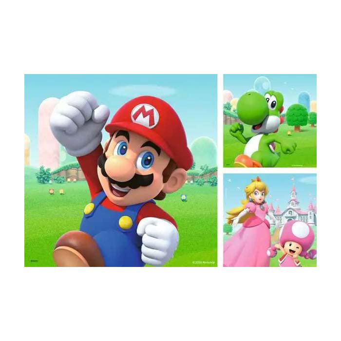 Ravensburger super mario puzzel, 3x49st.