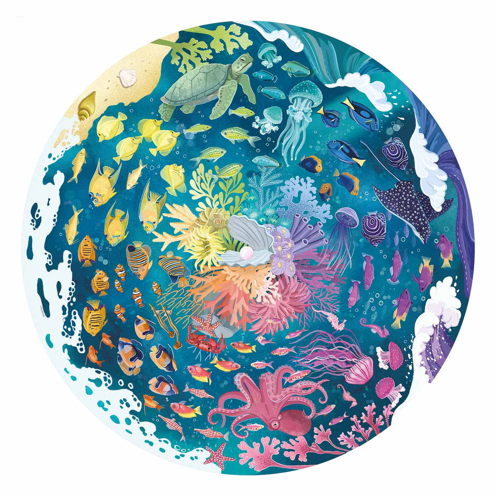 Ravensburger Round Puzzle Circle of Colors Ocean and Submarine - Jigsaw Puzzle - 500 Pieces