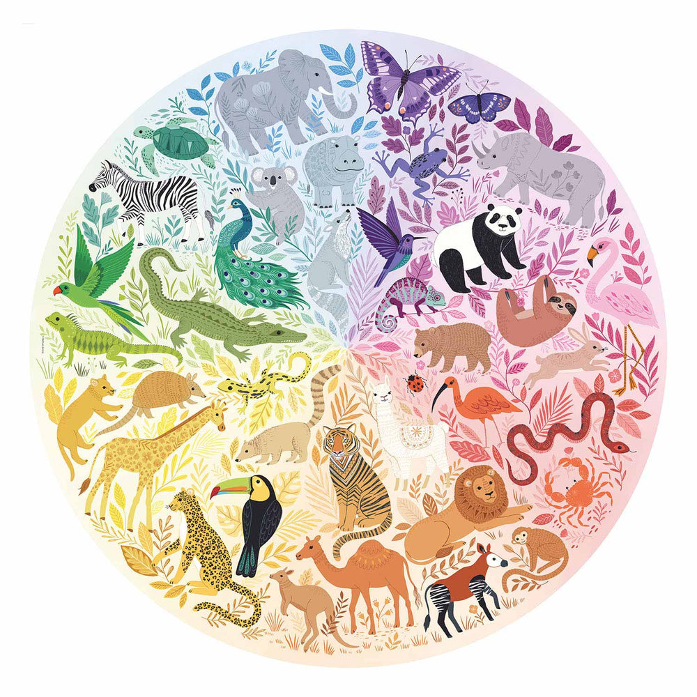 Ravensburger Circle of Colors Animals Round Jigsaw Puzzle - 500 Pieces