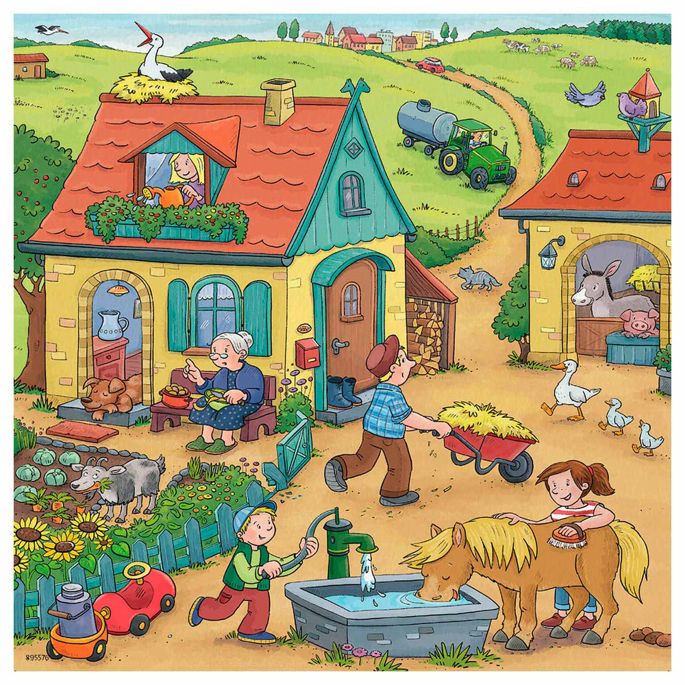 Ravensburger Farm Jigsaw Puzzle - 3x49 Pieces - Children's Puzzle