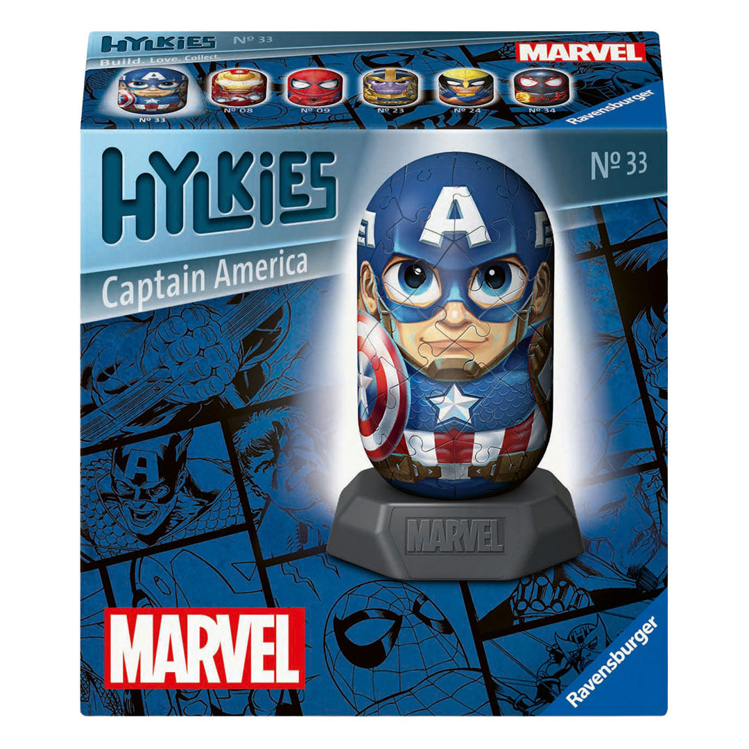 Ravensburger 3d puzzel hylkies marvel captain america - 54st.