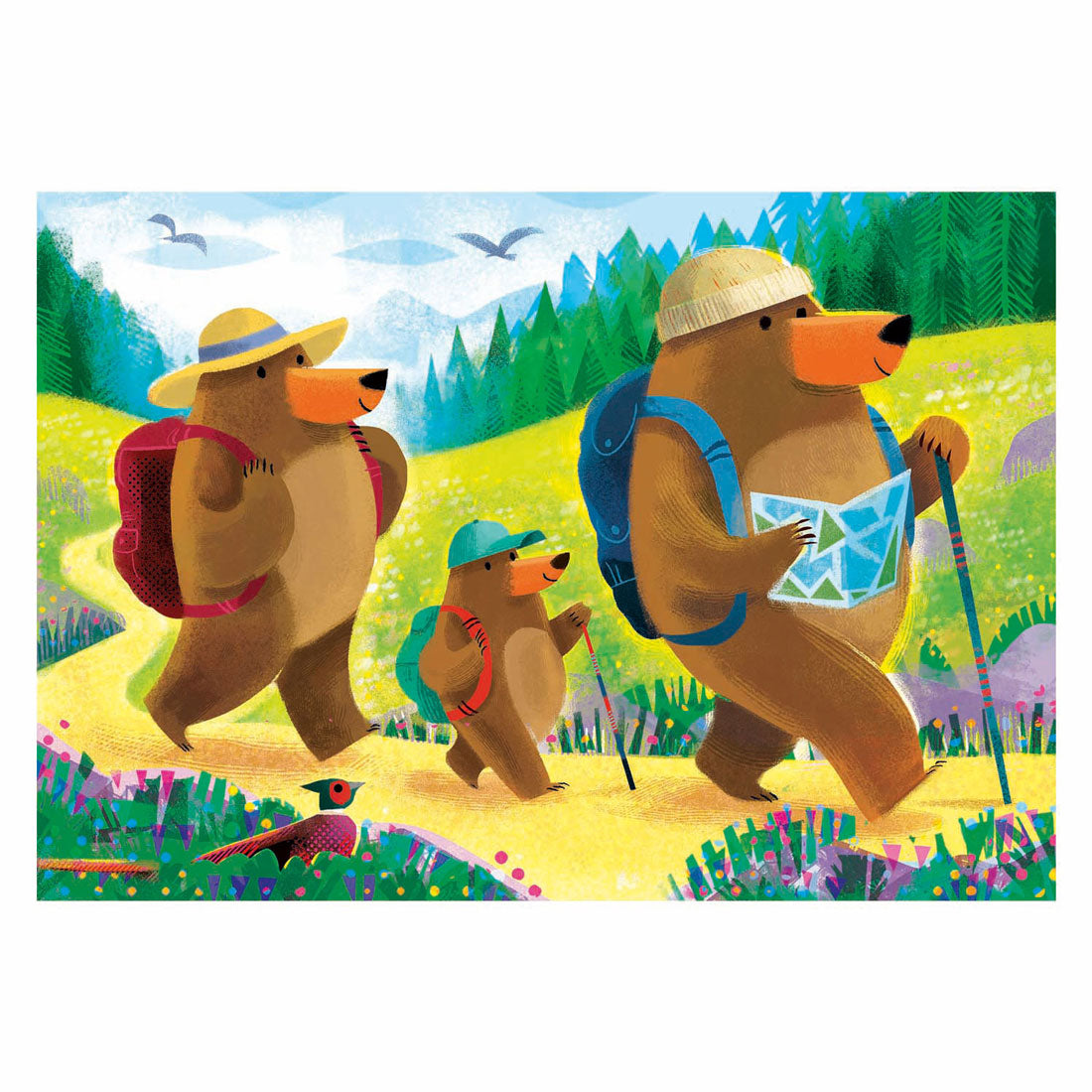 Ravensburger legpuzzel berenfamilie vakantie - 2x24st.