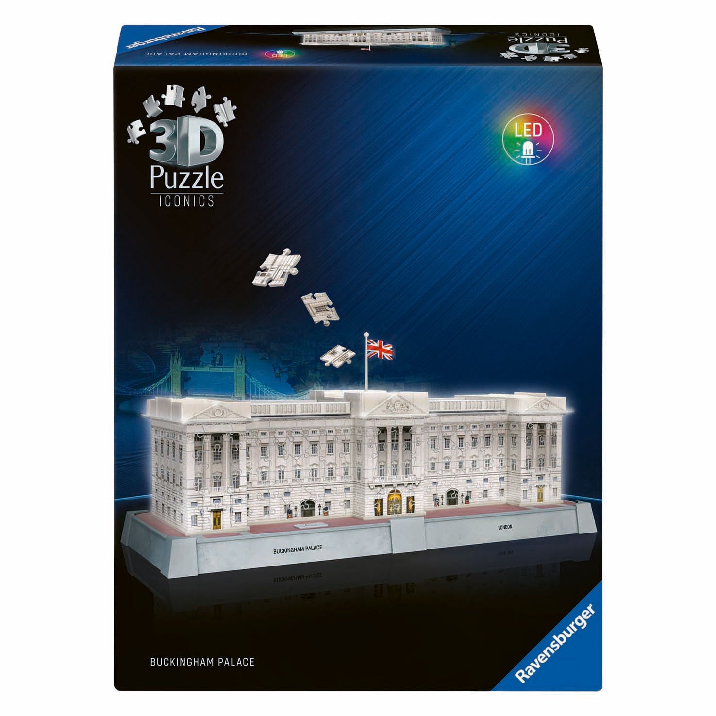 Ravensburger 3d puzzel iconics buckingham palace - met licht - 260st.