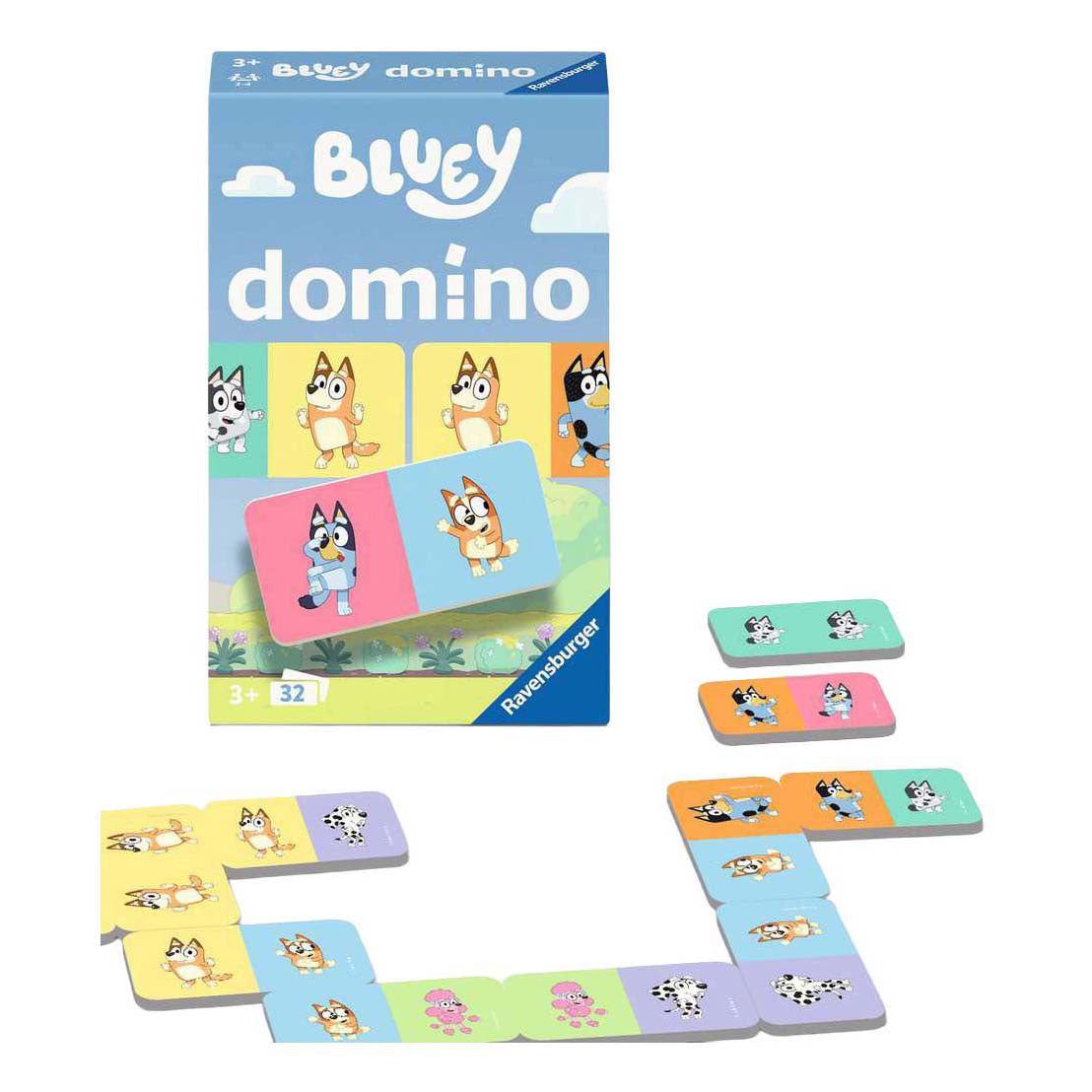 Ravensburger – bluey domino – pocketspel – vanaf 3 jaar