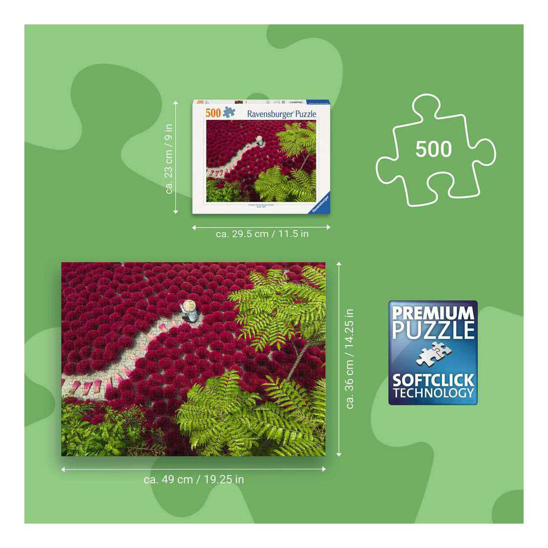 Ravensburger legpuzzel a sea of red - 500st.