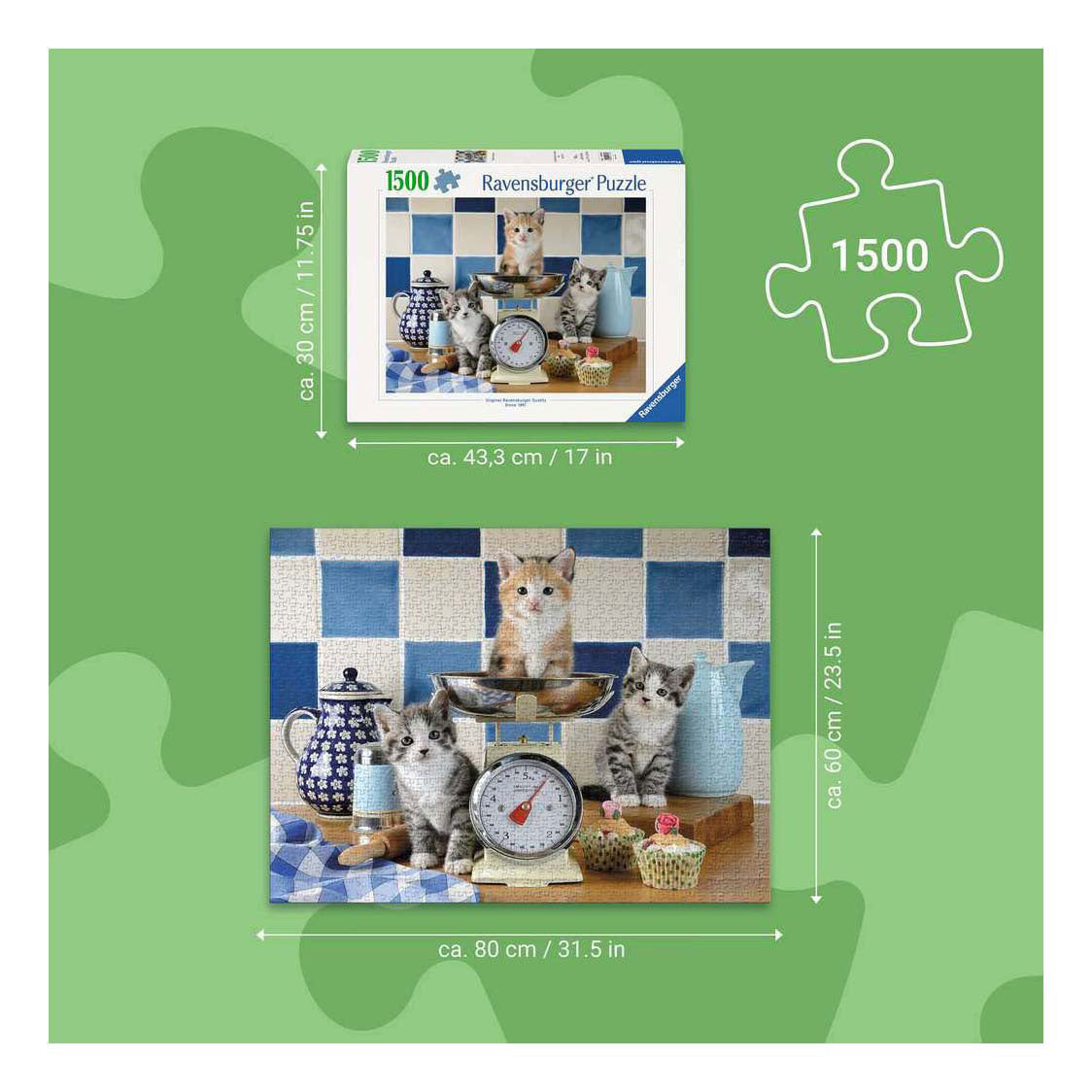 Ravensburger legpuzzel kittens in the kitchen - 1500st.