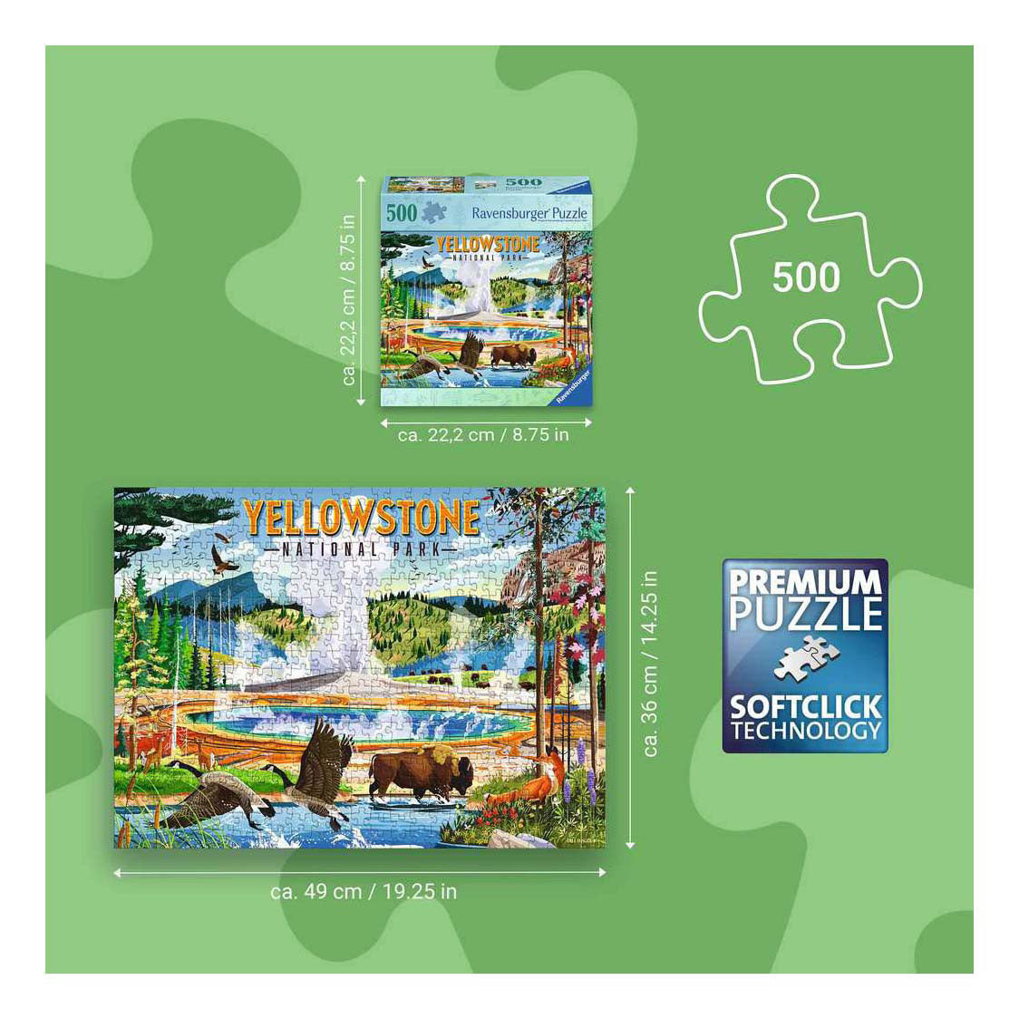 Ravensburger – yellowstone national park – legpuzzel – 500 stukjes