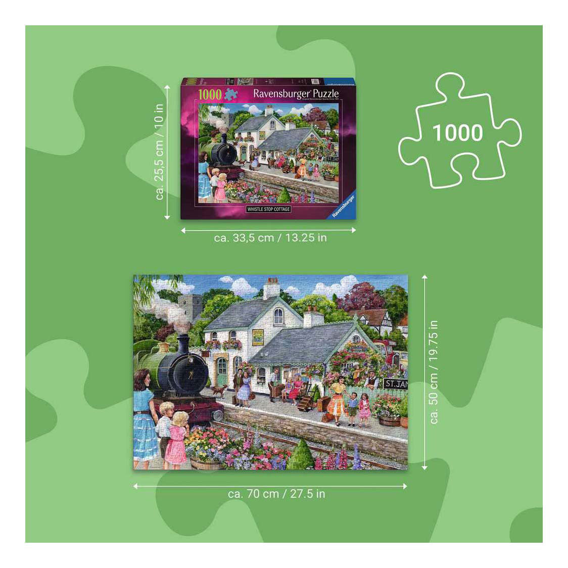 Ravensburger – whistle stop cottage – legpuzzel – 1000 stukjes