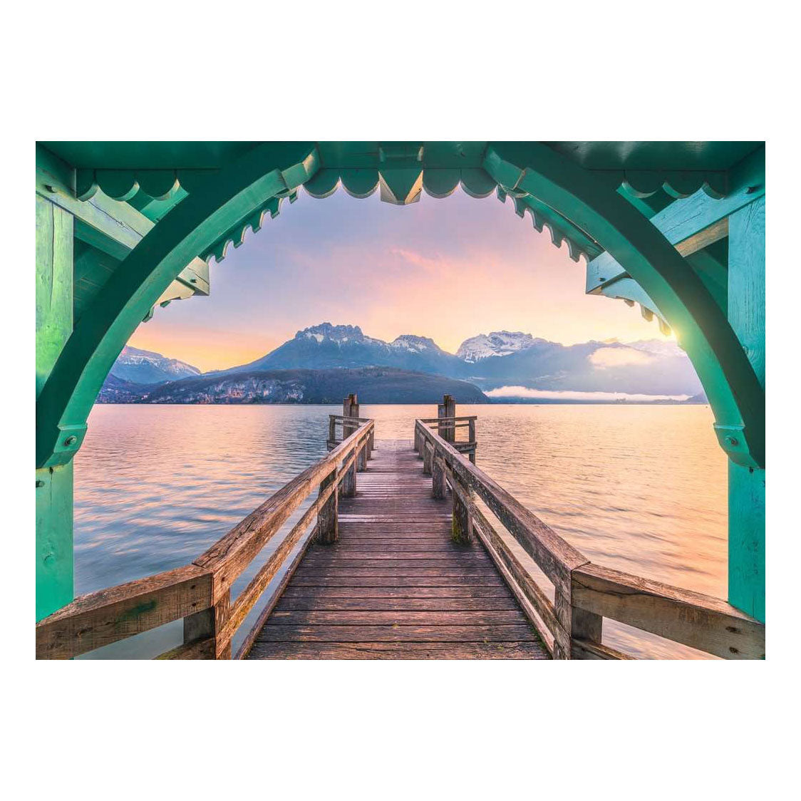 Ravensburger – legpuzzel – footbridge at lac d'annecy - 1000 stukjes – 70 x 50 cm
