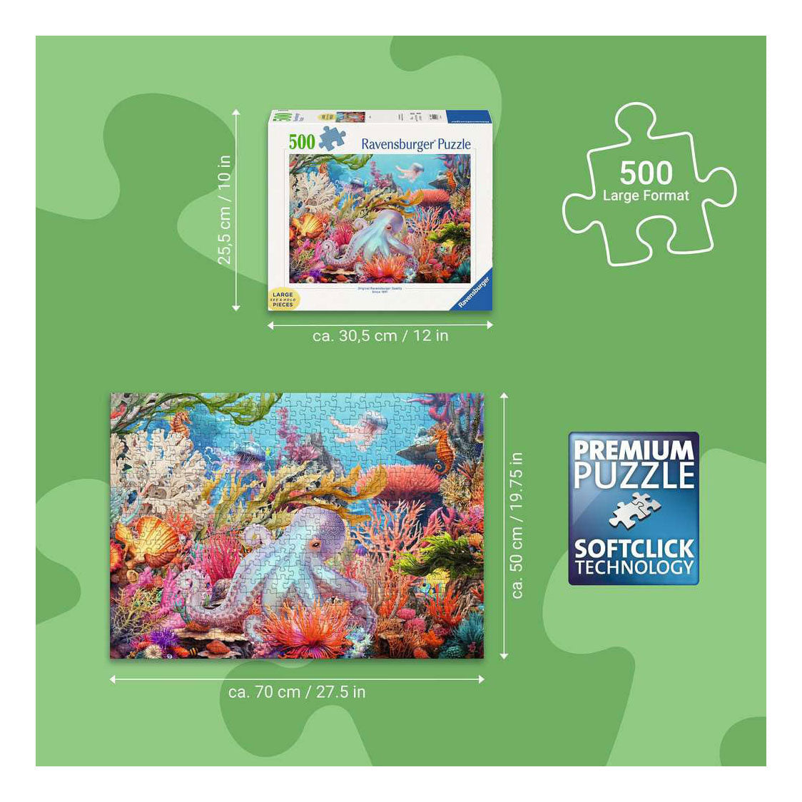 Ravensburger legpuzzel reef life - 500 xl st.