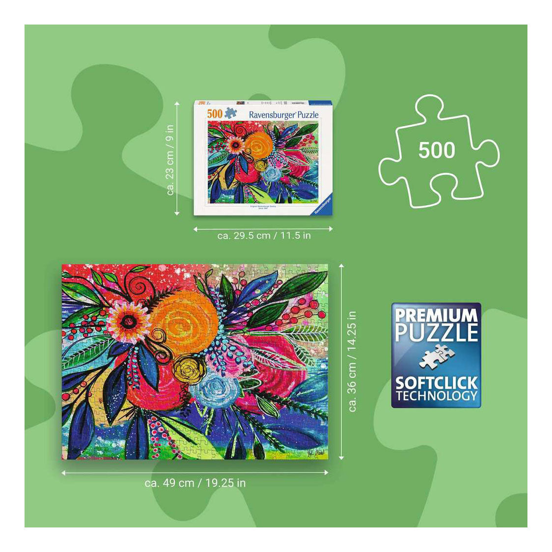 Ravensburger legpuzzel color burst - 500st.